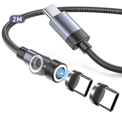 Magnetic Charging 60W PD 3A Fast Charging Cable, 2m, Type-C, Compatible, 7-pin,