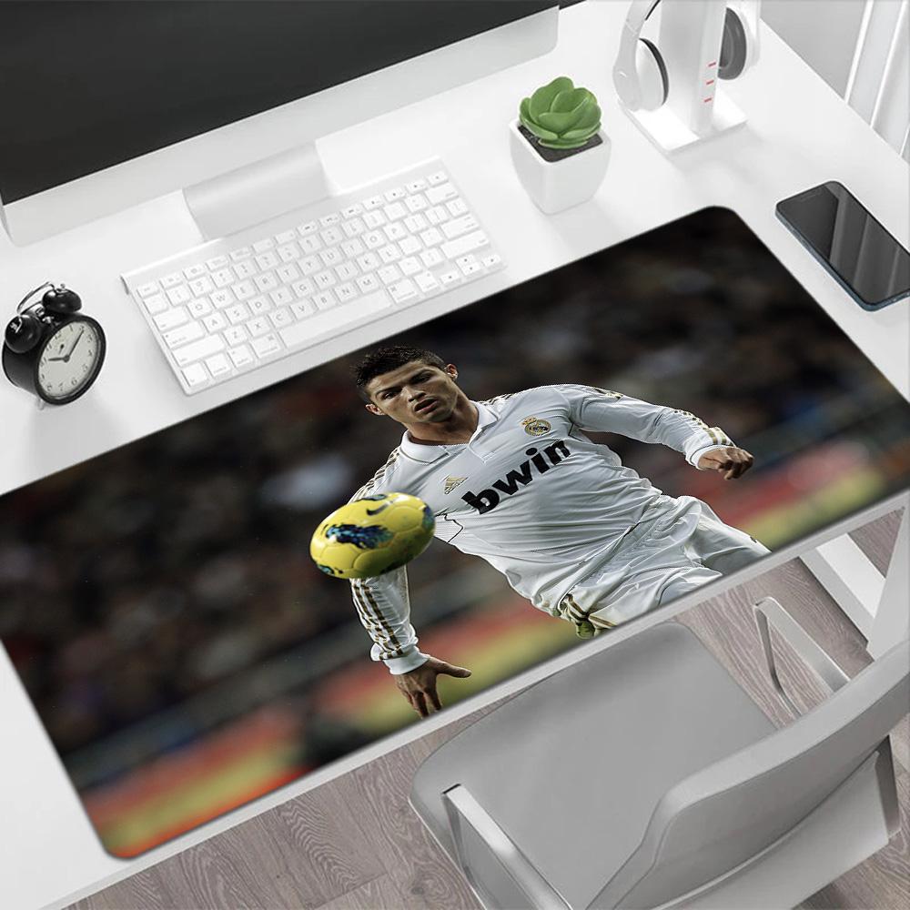 Cristiano Ronaldo Action Gaming Mouse Pad Keyboard Pad Desktop Mouse Pad Non-Slip Rubber Bottom Computer Decor Item Office Use