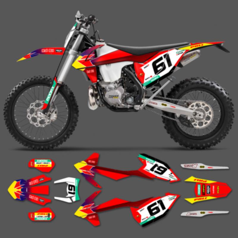 PowerZone Индивидуальные командные графические фоны Наклейки Комплект Для KTM SX SXF MX 16-18 EXC XCW Enduro 17-19 125-500 куб.см 119