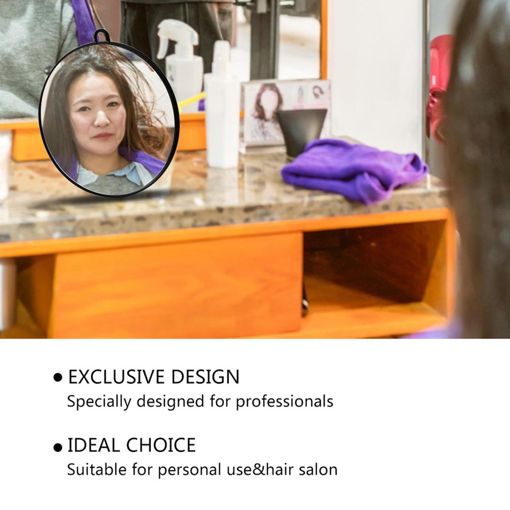 Профессиональное ручное круглое зеркало с ручкой для личного использования и использования в парикмахерской