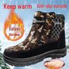 Men's Waterproof Non-slip Outdoor Snow Boots - Thick-soled, Plush Warm, Casual Cotton Shoes