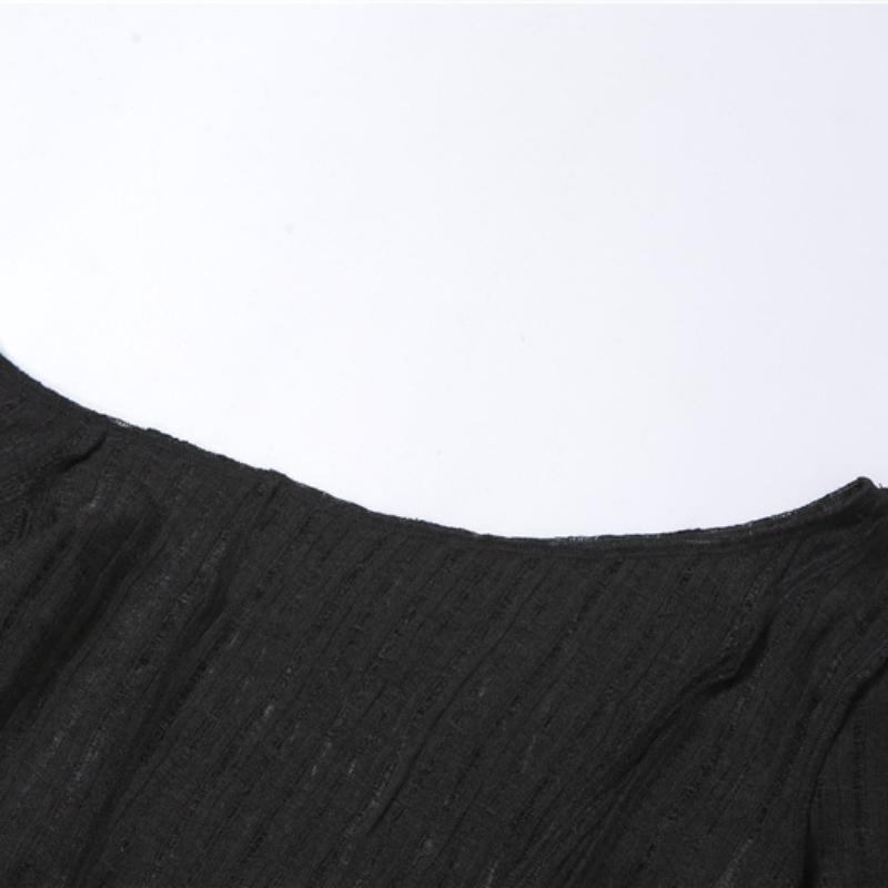 Осень Новая Женская Однотонная Приталенная Укороченная Футболка Модная Необычная Асимметричная Футболка с Длинным Рукавом