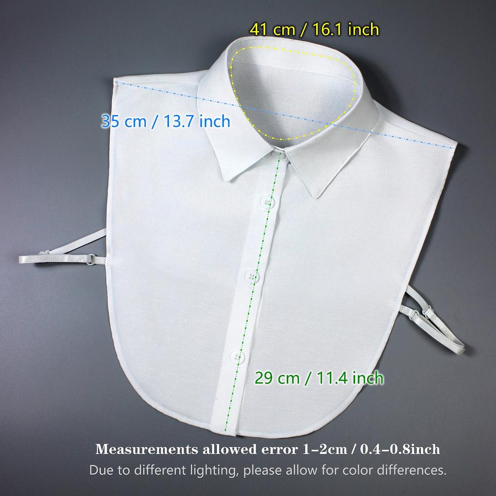 One Blend False Collar Made of Oxford Fabric, Comfortable and Breathable, Practical, Versatile for Ladies, Available In M