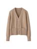 2025 Autumn/Winter V-neck Cashmere Cardigan: Fashionable, Versatile & Loose-fit Sweater