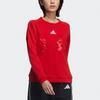 Adidas CNY Sweat Series Спортивный свитер с круглым вырезом и принтом, женские топы, светло-алые GP0708