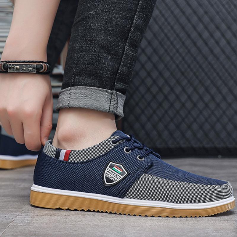 Мужские кроссовки, мужская парусиновая обувь, легкая спортивная парусиновая обувь для мужчин, рабочая обувь на шнуровке, zapatos baratos Liquidación envios gratis