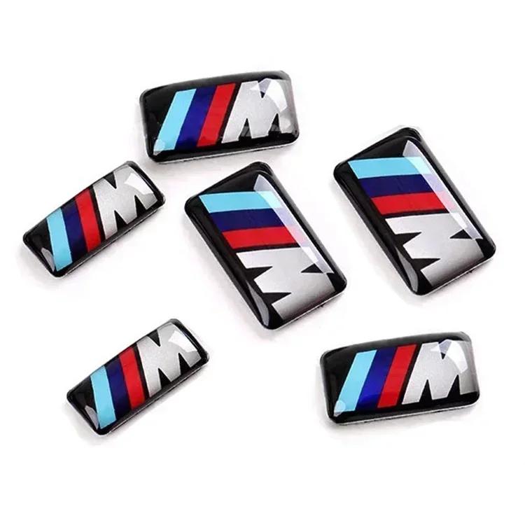 XMVPW1 For BMW 2PCS Car Interior Steering Wheel Sticker Button Decals for BMW M Power M5 M6 E30 F80 G80 F82 G82 E28 E34 E36 E39 E60 90