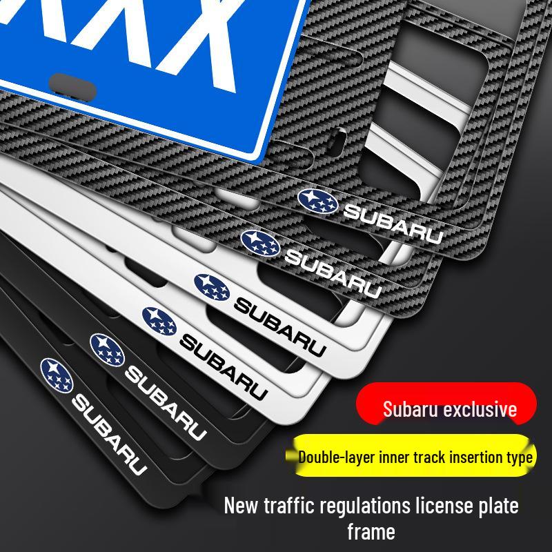 Совместимые рамки для номерных знаков для Subaru: STI, Forester, XV, Outback, BRZ, Legacy, WRX.