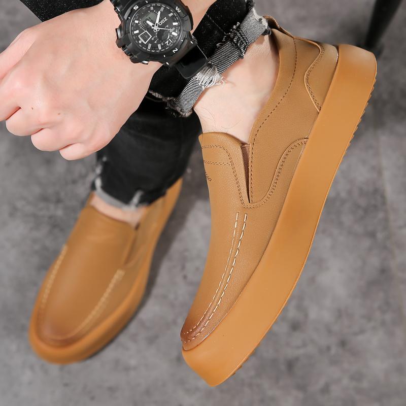 Мужская обувь из натуральной кожи, новые роскошные брендовые повседневные туфли без застежек, деловые лоферы, мокасины, дышащая мужская обувь для вождения