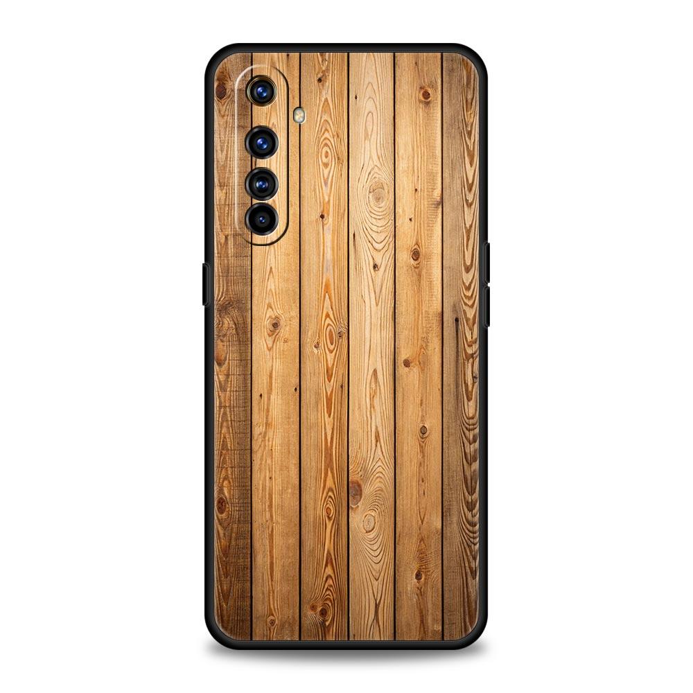 Роскошный Винтажный Узор под Дерево Мягкий ТПУ Для Realme 13 12 11 10 9 Pro Plus GT3 GT2 C21 C25 C35 C53 C55 C67 Pro 5G Чехол для Телефона