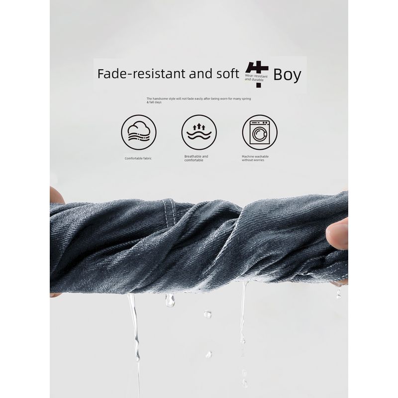 Right European Style Boys' Casual Denim Long Pants Children's Clothing Boys' Kids' Toddler 2026 Spring and Autumn New Children's Clothing
