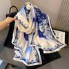 Дизайнерский бренд женский шарф модный принт шелковые шарфы женские хиджабы шали и палантины платки бандана пляжные палантины пашмина