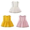 Casual Summer Baby Girl Dress Cotton Solid Color Dresses Toddler Baby Girl Clothes