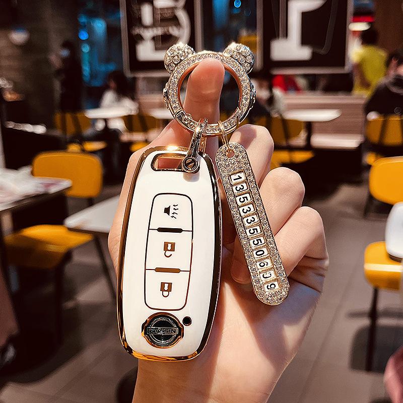 Применимо2023Новый чехол для ключей Nissan Teana Xuan Yi Сумка Nissan седьмого поколения Qashqai Qijun Shell22Сумка с пряжкой