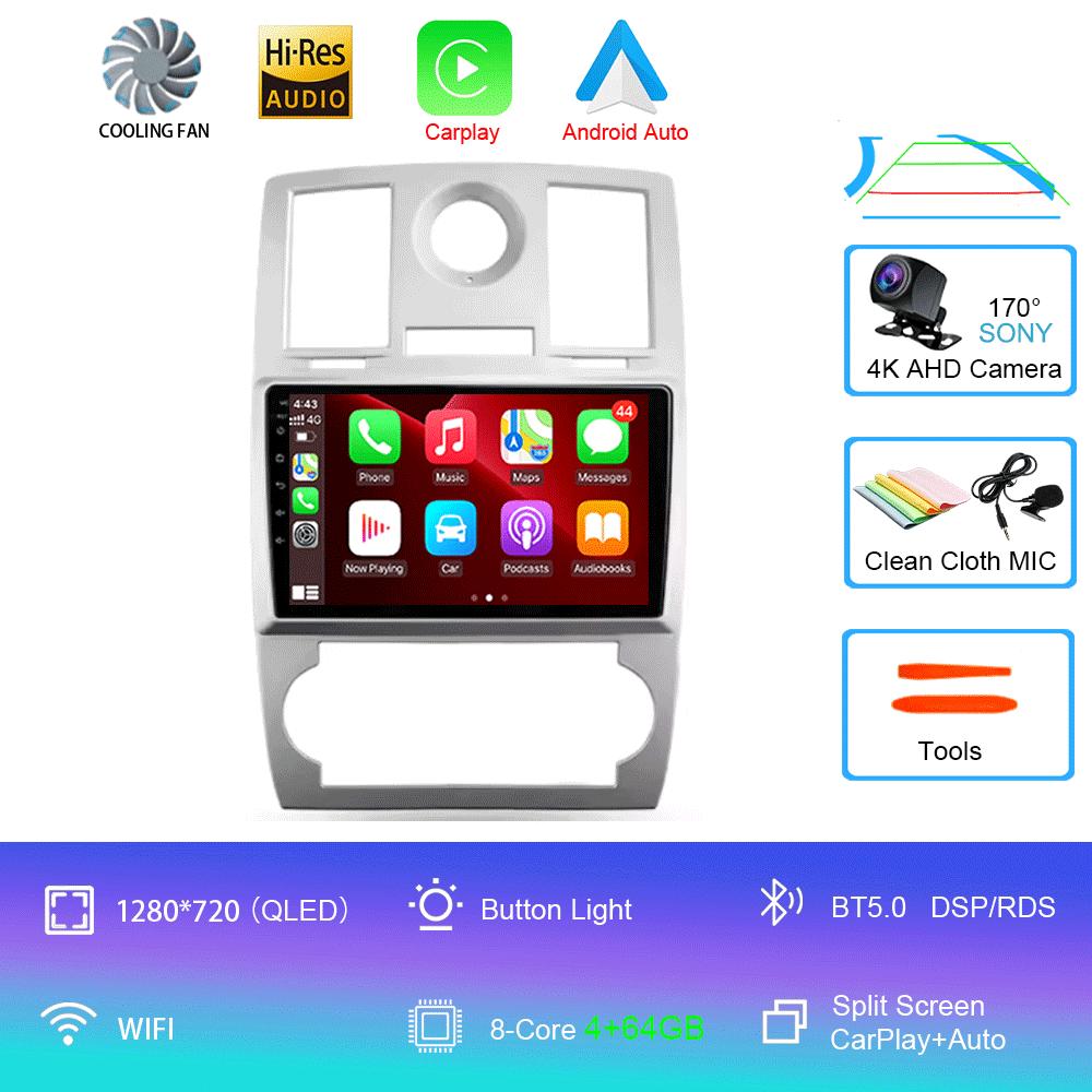 Автомобильное радио Android 14 для Chrysler 300C 1 2004 - 2011 Мультимедиа Видео Плеер Навигация стерео GPS Нет 2din 2din DVD