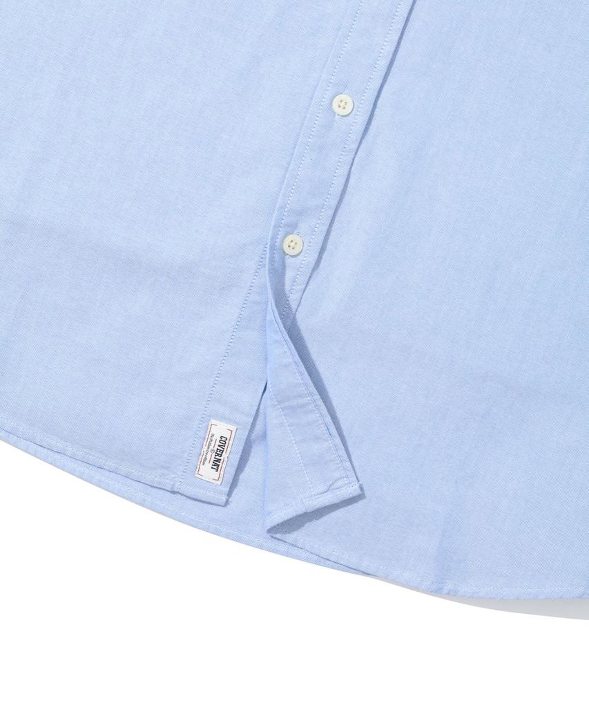 COVERNAT Pigment Oxford Half Shirt Light Blue
