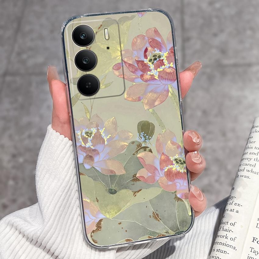 Для Oppo Realme C75 C75x C71 C67 C63 C55 C35 C33 C21Y C20 C15 Прозрачные чехлы для телефона Очаровательные кошачьи узоры Защитная пленка Пылезащитный чехол Для корпуса Oppo