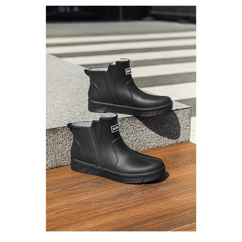 Мужская уличная мода Низкие Нескользящие Водонепроницаемые Ботинки Резиновые сапоги