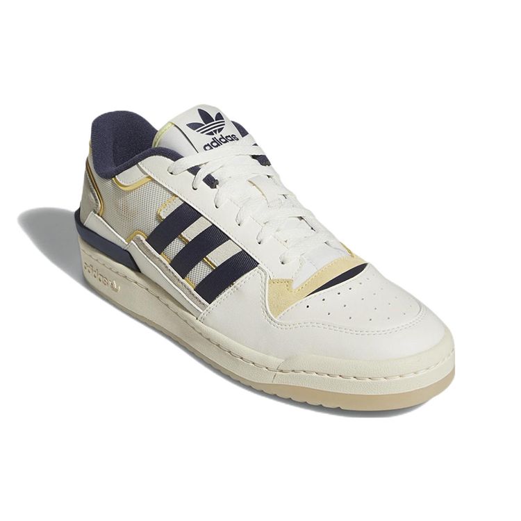 Adidas Forum Exhibit Off White Shadow Navy Unisex Sneakers Cream Chalk-White GX4121