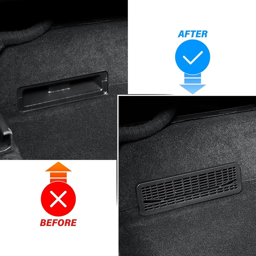 Accessories for Tesla Model Y Juniper 2025 2026 2PCS Rear Under Seat Floor Air Vent Cover for Model Y Juniper Accessories - Air Condition Outlet