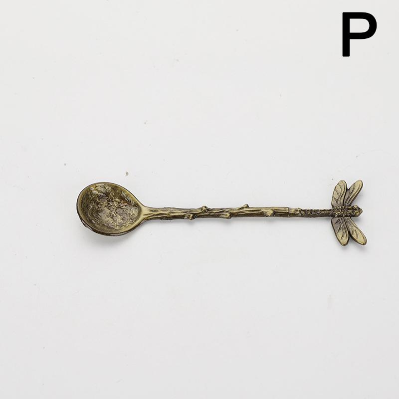 1PC Vintage Spoon Ice Cream Spoon For Coffee Tea Gift For Souvenir Dragonfly Stars Design