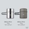 Esbit Outdoor Stainless Steel Pot 1000ml ESPT1000ST