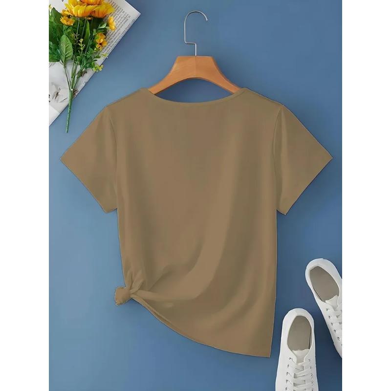 Женская футболка с V-образным вырезом, напечатанная на 3D-принтере, с рисунком котенка, универсальная, летняя, свежая, женская версия, дышащая, машинная стирка, топ для улицы