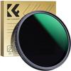 Concept 52mm Variable ND Optical Thin Frame K&F Filter, ND8-ND2000, 9-Step Adjustment, Multi-Coated Glass, Water/Oil Repellent, Scratch-Resistant, (D