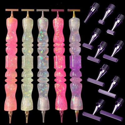 Ручка для алмазной вышивки, Красивый инструмент для точечной выкладки с резьбой для вышивания, Многофункциональные металлические насадки с резьбой, Аксессуары