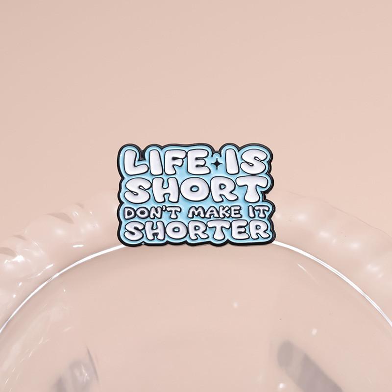 Unique Colorful Letter Design Metal Badge Multifunctional Brooch For Bags And Clothing