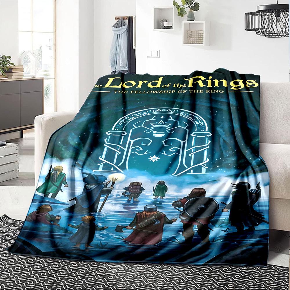 1pc The Lord of the Rings Fellowship of the Ring Flannel Blanket Soft Warm Throw for Home, Office, Travel, All-Season Cozy Bedding GiftL1024