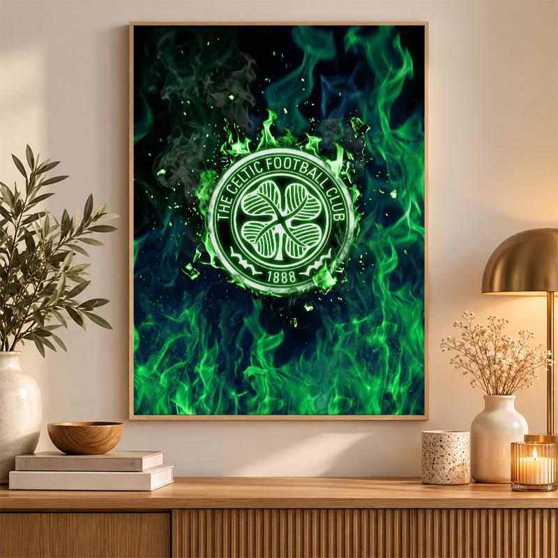 Celtic FC Diamond Painting Kit 5D Full Drill DIY Diamond Mosaic Wall Art Home Decor