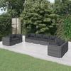 Day and Night - Day and Night Garden Furniture Set 8 Pieces and Gray Synthetic Rattan Cushions