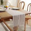 Chang Bao Sen Cotton Linen Tassel Table Runner