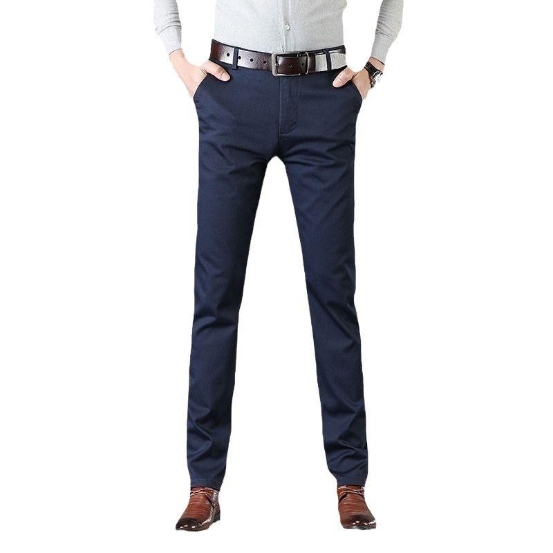 Men's Slim Fit Casual Pants - Elastic, Comfortable, Skin-Friendly, Suitable for Business or Casual Wear In Spring, Autumn, and All Seasons.