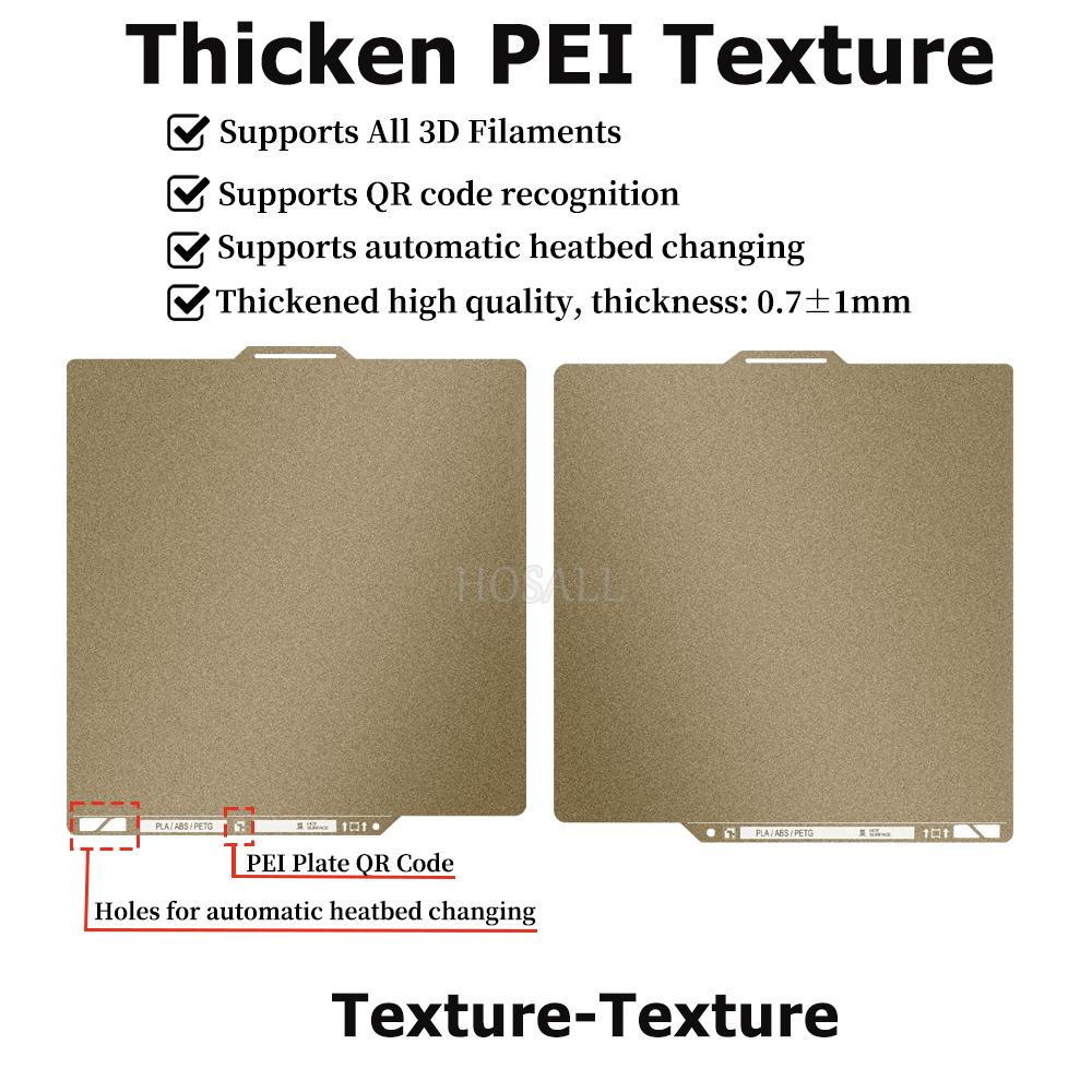 For Bambu Lab P1P P1S A1 X1 X1C Cool Plate Double Sided Smooth Textured Heatbed 256X256 Build Plate Bambulab P1S Honeyomb Bed