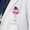 Teacher Badge Reel Retractable Holder, Halloween Glitter Acrylic Reel, Cute Ghost ID Card Pumpkin Holder for Nurse Doctor Worker