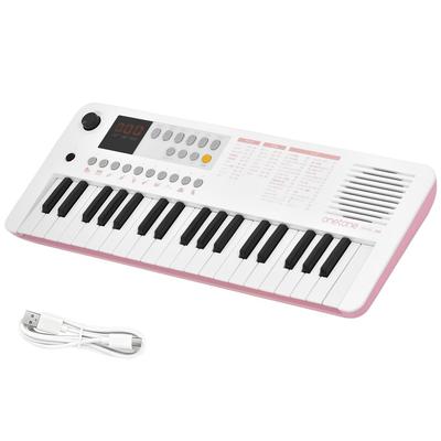 Onetone Electronic Mini 37 LED японская кабельная клавиатура, клавиши, дисплей, совместимость с USB-MIDI, возможность письма, OTK-37M/WHPK (USB-накопитель в комплекте)