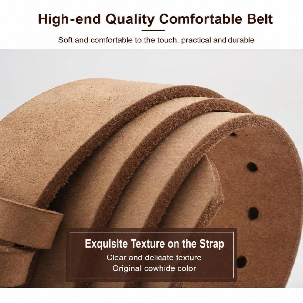 Pure Cow Leather Genuine Leather Belt Vintage Alloy Buckle Belt For Jeans Trousers
