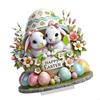 Пасхальные украшения с кроликами, фигурки кроликов, пасхальная статуэтка кролика, настольное украшение, 6XDE
