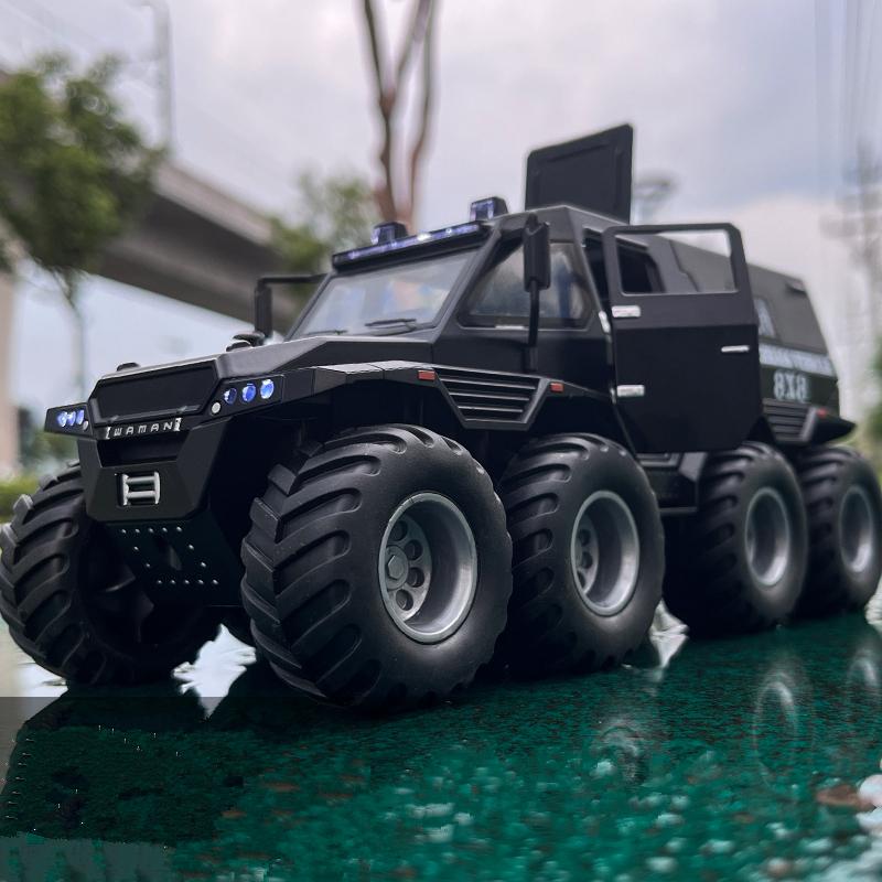 1/24 Россия Завоеватель Шаман 8*8 Шины Сплав Бронированный Автомобиль Модель Литой Металл Игрушка Полиция Внедорожники Модель Автомобиля Детский Подарок