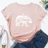 Summer Women's Printed Polar Bear Pure Cotton Loose Round Neck Short Sleeved T-Shirts Women’s