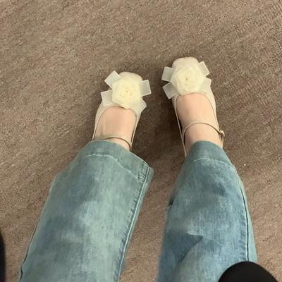 Легкие туфли-лодочки на низком каблуке, женские, весенне-осенние, в стиле ретро, из замши, нежные, в сказочном стиле, с французским темпераментом, на толстом каблуке, Мэри Джейн