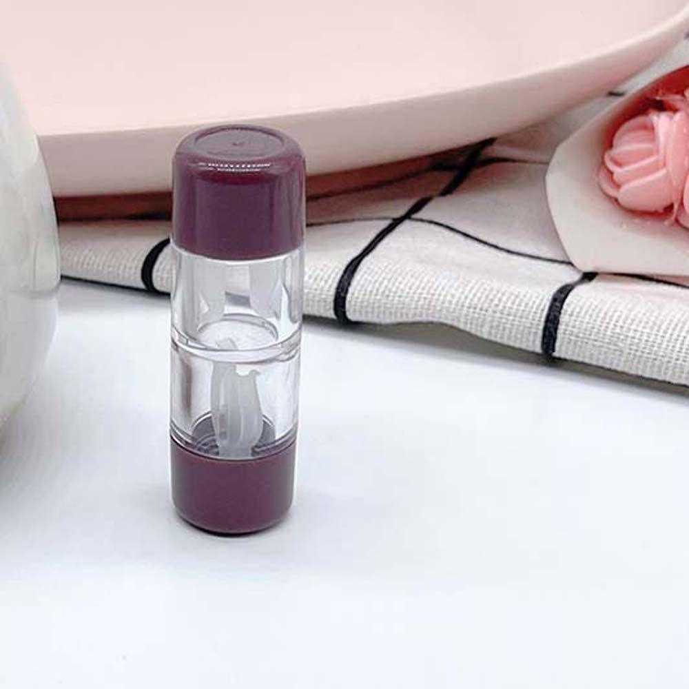 Solid Color Contact Lens Case Cylindrical Eye Care Lenses Box Portable Contact Lens Container