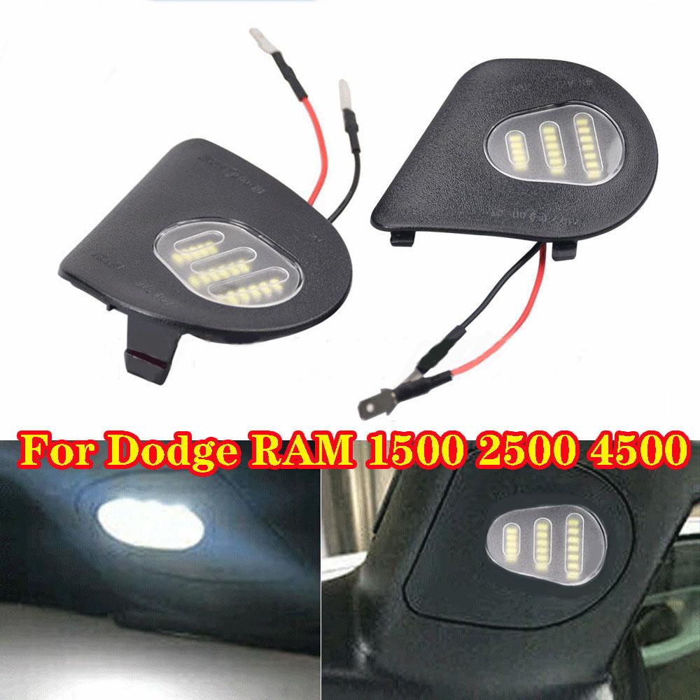 2Pcs LED Side Towing Mirror Puddle Light For 10-19 Dodge Ram 1500 2500 3500 4500