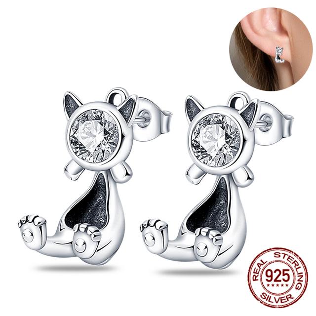 Настоящие 100% стерлингового серебра 925 пробы, цветы, сверкающие серьги-бабочки для женщин, модный бутик ювелирных изделий, вечерние, свадебный подарок, новинка 2023 года