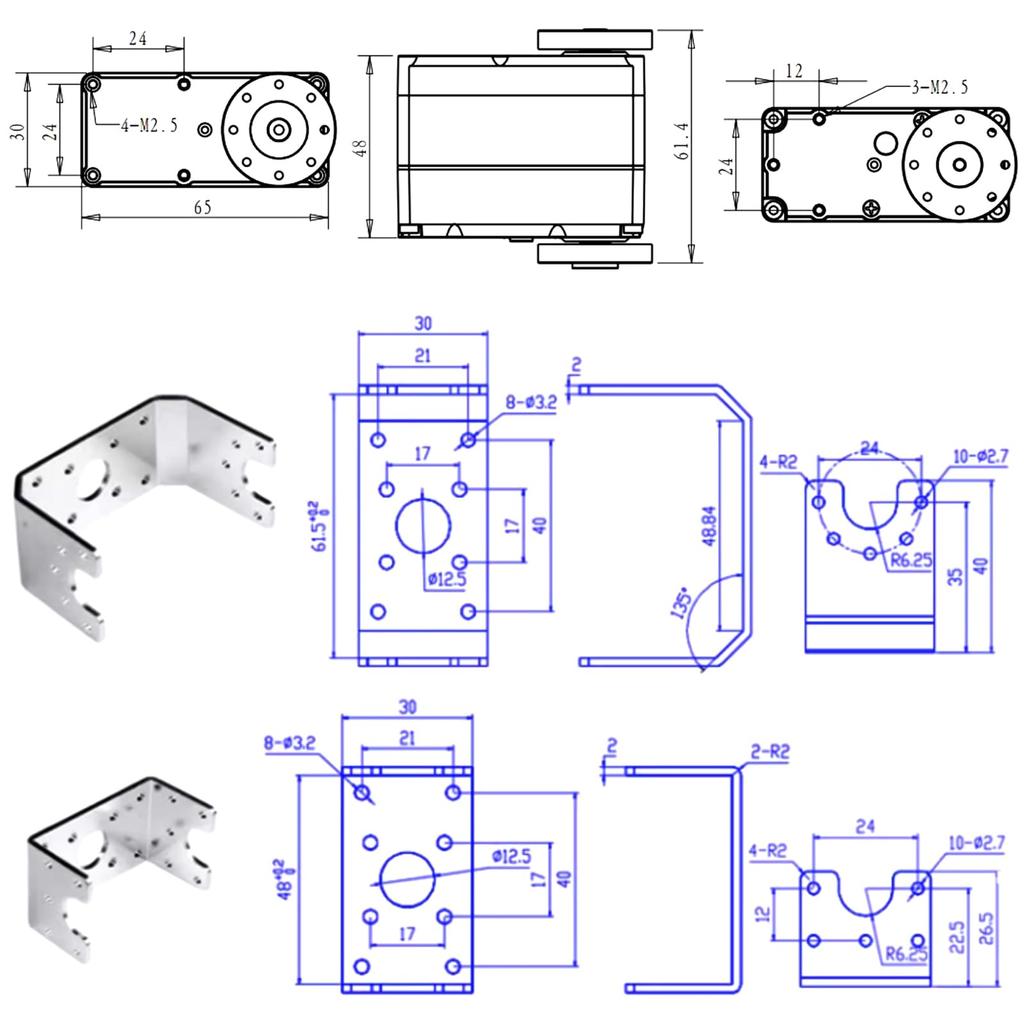 DIYmall 150KG RDS51150 Высокомоментная цифровая сервомашинка с металлическим редуктором для роботов, 180 градусов, 12 В, водонепроницаемая, двойной вал, для RC-роботов