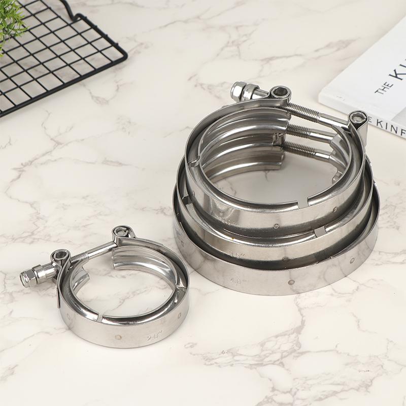 Нержавеющая сталь 304, 2-4 дюйма, быстросъемный V-образный зажим, зажим V-Band для турбо-выхлопной трубы, V-образный зажим, клипса