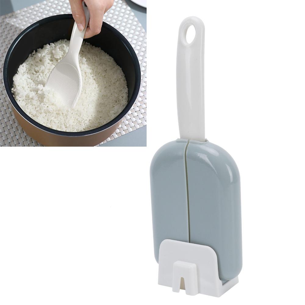 2Pcs Dust Proof Rice Scoop Storage Box Dinnerware Spoon Portable Kitchen Accessory Home Dining
