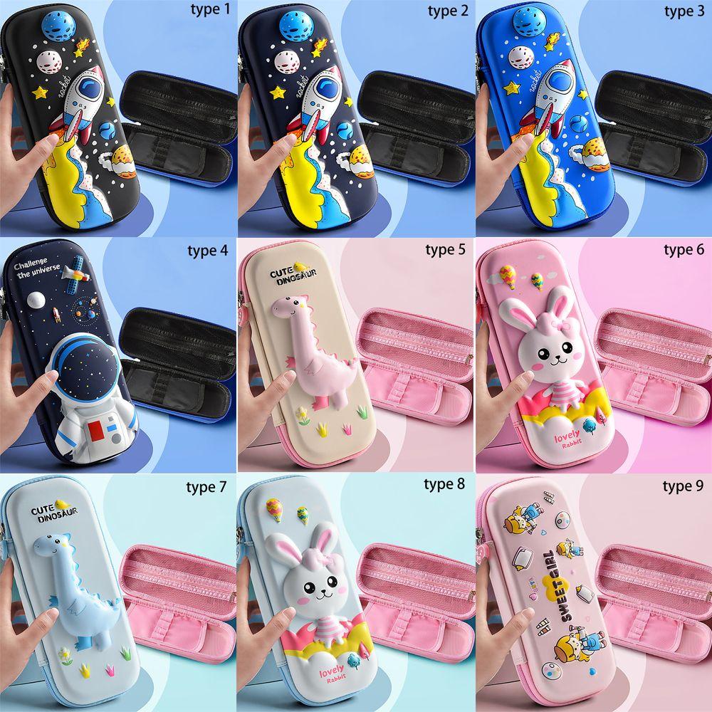 Gift for School Kids Stress Relief Squeeze Toy Push Bubble 3D Pencil Case Fidget Toys Cartoon